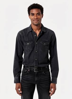 Chemise manches longues poches noir DIESEL homme
