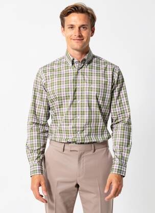 Chemise manches longues poches vert SEIDENSTICKER homme