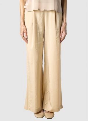 Pantalon large taille à pinces taille haute beige PAKO LITTO femme