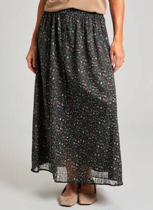 Jupe longue coupe fluide noir MOLLY BRACKEN femme