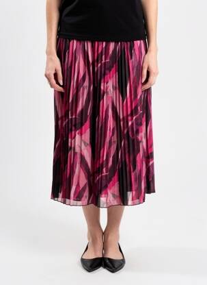 Jupe longue tissage crêpe noir SIGNATURE femme