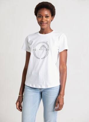 T-shirt coupe droite manches courtes blanc VESTRUM femme