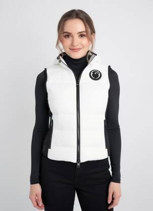 Doudoune poches a capuche blanc VESTRUM femme