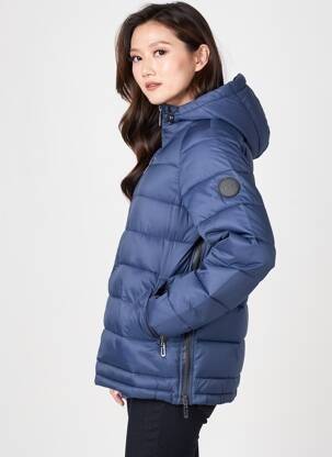 Doudoune manches longues a capuche bleu GAZE femme