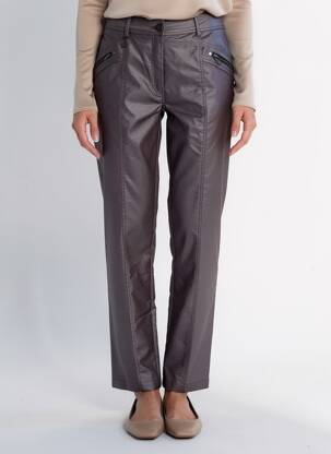 Pantalon droit stretch taille normale marron QUATTRO femme