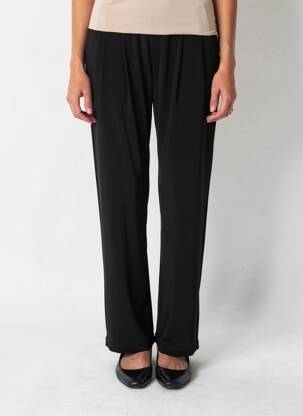 Pantalon droit tissage crêpe taille normale noir JUMFIL femme