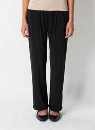 Pantalon droit tissage crêpe taille normale noir JUMFIL femme