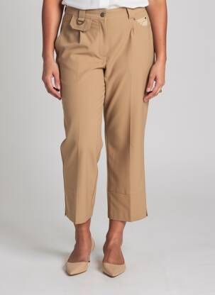 Pantacourt coupe droite taille normale marron JUMFIL femme