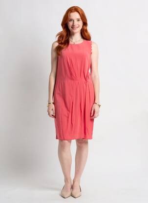 Robe mi-longue sans manche sans manche rouge EVA KAYAN femme