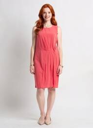 Robe mi-longue sans manche sans manche rouge EVA KAYAN femme