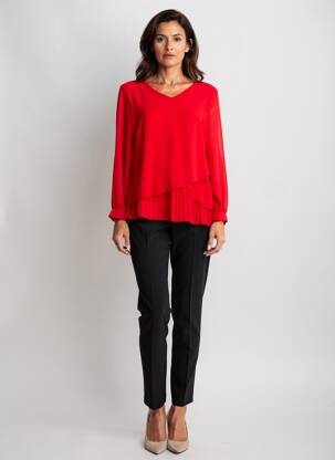Blouse manches longues manches longues rouge QUATTRO femme