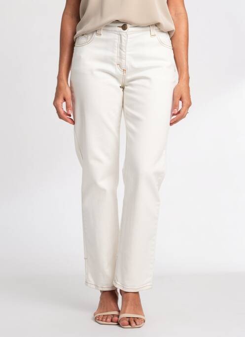 Pantalon droit stretch taille normale blanc ELISA CAVALETTI femme