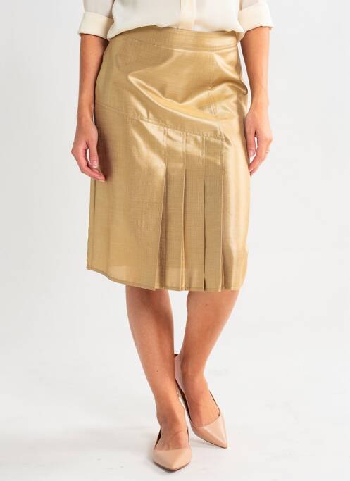 Jupe mi-longue doublure textile or JUMFIL femme