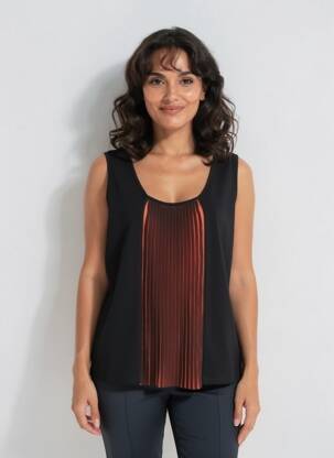 Top stretch sans manche orange JUMFIL femme