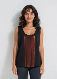 Top stretch sans manche orange JUMFIL femme