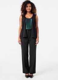 Top stretch sans manche bleu JUMFIL femme