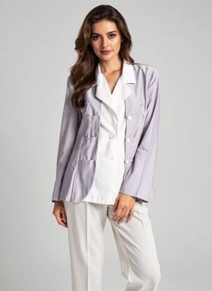 Veste casual epaulette gris JUMFIL femme