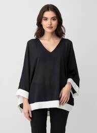 Blouse manches longues manches longues noir QUATTRO femme