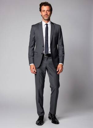 Costume de ville finition intérieure doublure satiné gris PARTNER'S homme