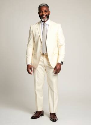 Costume de ville coupe costume beige SCABAL homme