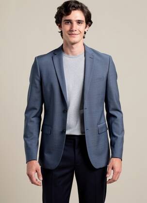 Blazer finition intérieure doublée bleu OLIVIER STRELLI homme