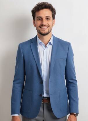 Blazer coupe cintrée bleu HUGO BOSS homme