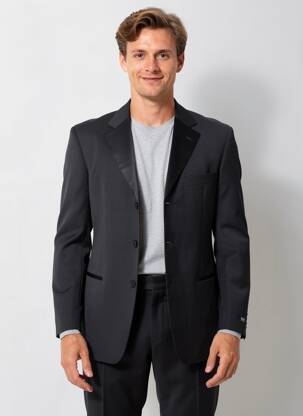 Blazer finition intérieure doublée noir HUGO BOSS homme