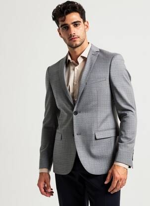 Blazer finition intérieure doublée gris OLIVIER STRELLI homme