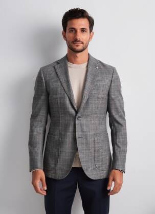Blazer coupe cintrée gris L.B.M.1911 homme