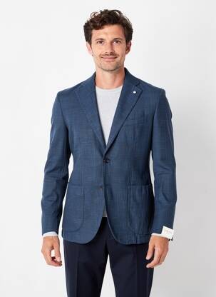 Blazer coupe cintrée bleu L.B.M.1911 homme