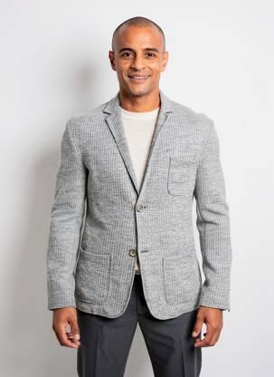 Blazer coupe cintrée gris PHIL PETTER homme