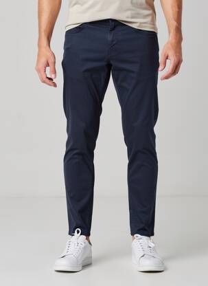Pantalon slim tissage popeline taille normale bleu JACOB COHEN homme