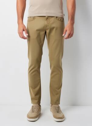 Pantalon slim tissage popeline taille normale marron TRAMAROSSA homme