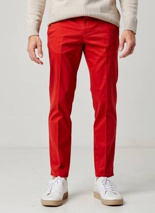 Pantalon chino tissage popeline taille normale rouge MASON'S homme
