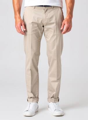 Pantalon chino tissage popeline taille normale beige MASON'S homme