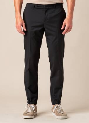 Pantalon slim fermeture zippée sous rabat avec crochet taille normale noir HUGO BOSS homme