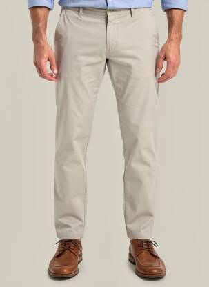 Pantalon chino tissage popeline taille normale beige ROY ROBSON homme