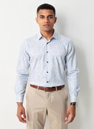 Chemise manches longues coupe cintrée bleu OLIVIER STRELLI homme