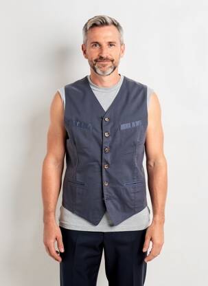 Gilet sans manche poches gris ELEVENTY homme