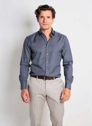 Chemise manches longues imprimé fantaisie bleu PAUL SMITH homme