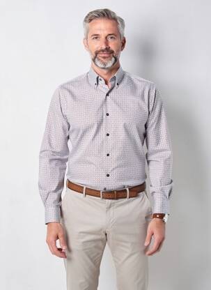 Chemise manches longues imprimé fantaisie bleu PAL ZILERI homme