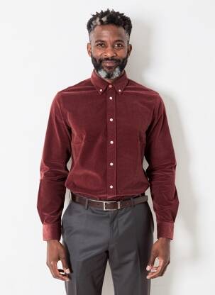 Chemise manches longues coupe droite violet PAUL SMITH homme