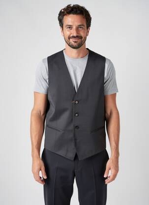 Gilet sans manche effet matière satinée noir PAL ZILERI homme