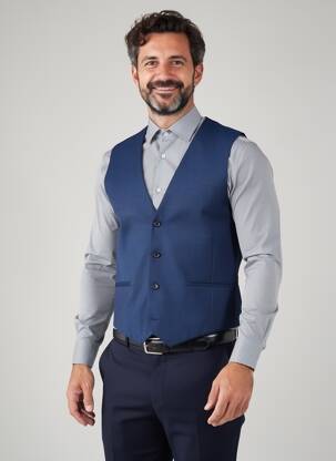 Gilet sans manche effet matière satinée bleu PAUL SMITH homme