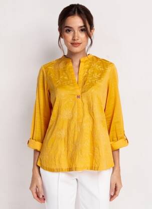 Blouse manches 3/4 manches 3/4 orange NAPAPIJRI femme