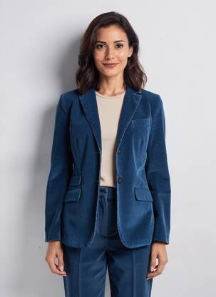 Veste casual col tailleur bleu ATELIER NOTIFY femme