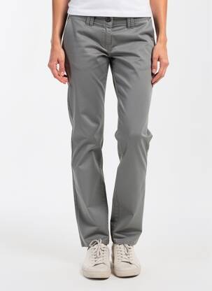 Pantalon chino stretch taille normale gris AERONAUTICA femme