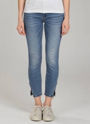 Pantacourt stretch taille normale bleu LEE COOPER femme