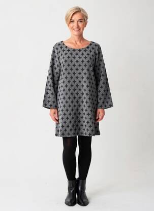 Robe pull stretch manches longues gris SENORETTA femme