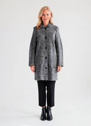 Robe de chambre col chemisier gris SENORETTA femme